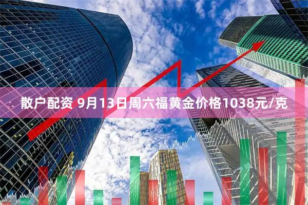散户配资 9月13日周六福黄金价格1038元/克